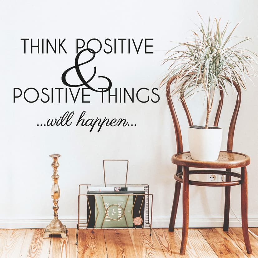 Adesivo murale - think positive...