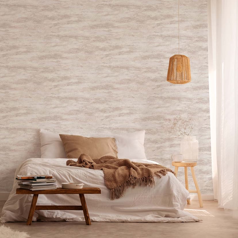 Carta da parati in gesso bianco beige - Carta da parati in tessuto non tessuto A.S. Création