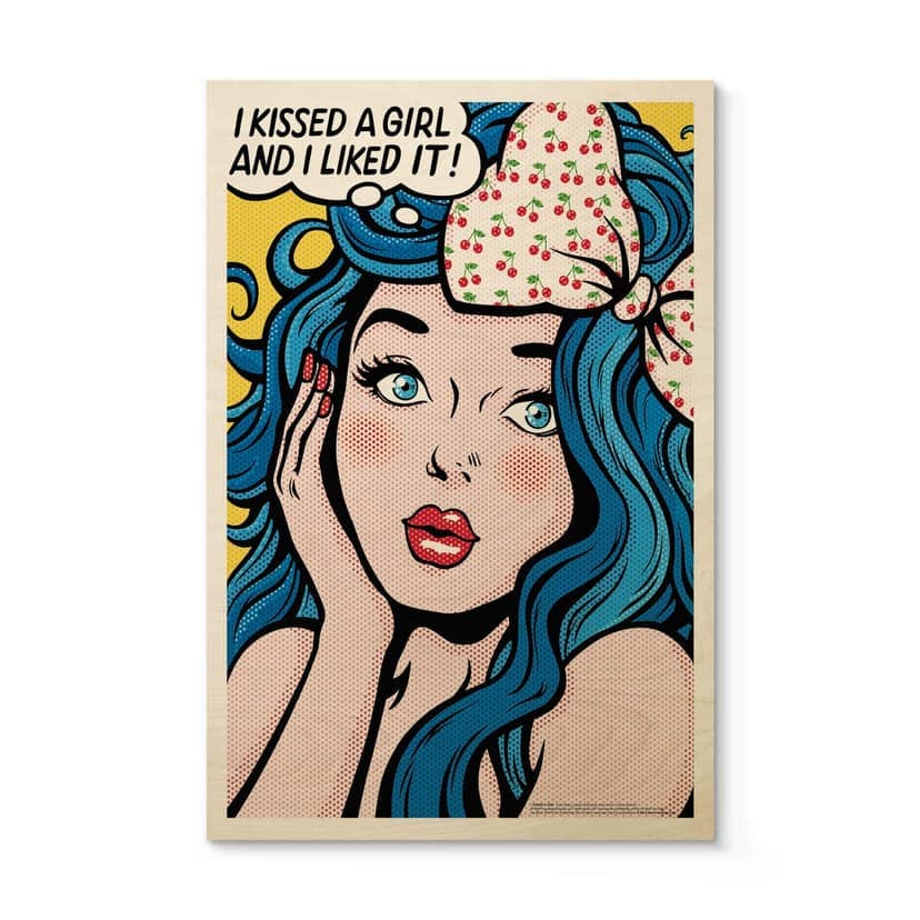 Stampa su legno Tohmé - I kissed a girl