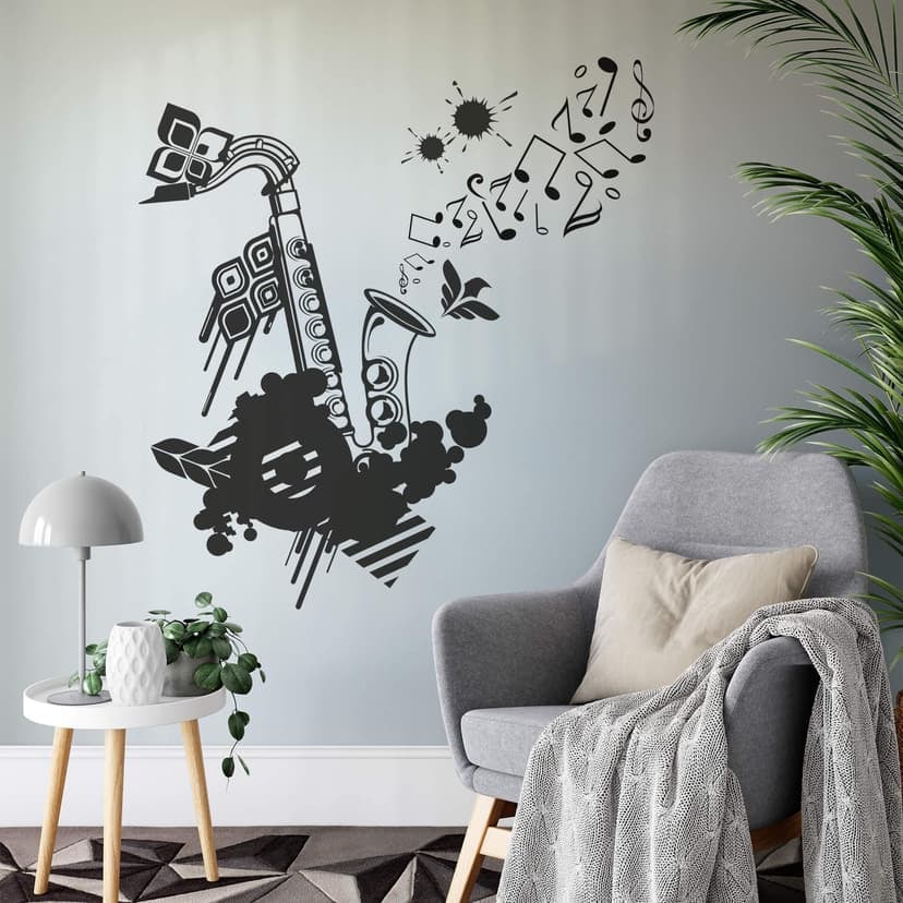 Adesivo murale - Saxofono astratto