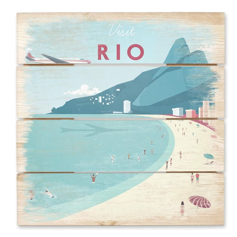 Stampa su legno Rivers - Rio de Janeiro