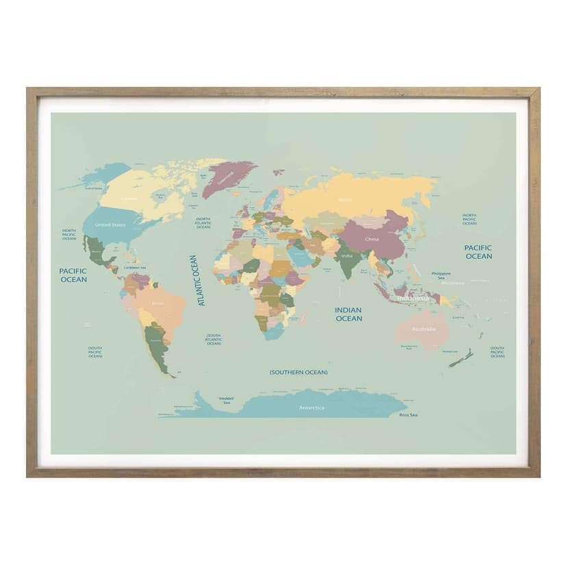Poster - Carta mondiale vintage