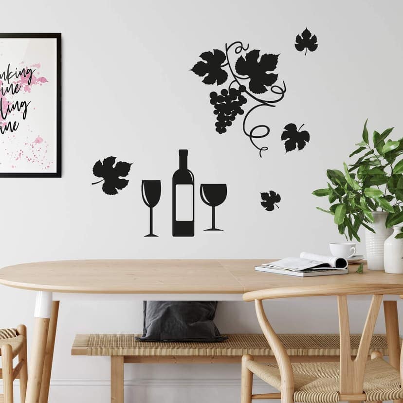 Adesivo murale - Set del vino