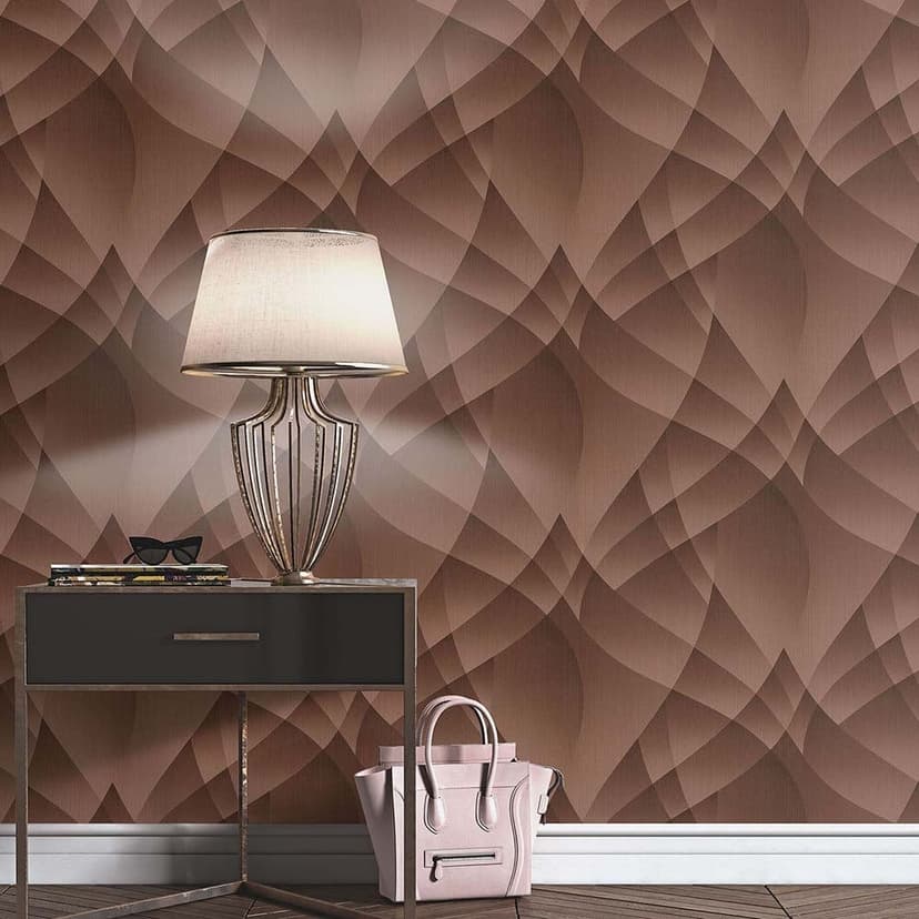 Carta da parati 3D, carta da parati geometrica Fashion for Walls 4 di Guido Maria Kretschmer bronzo
