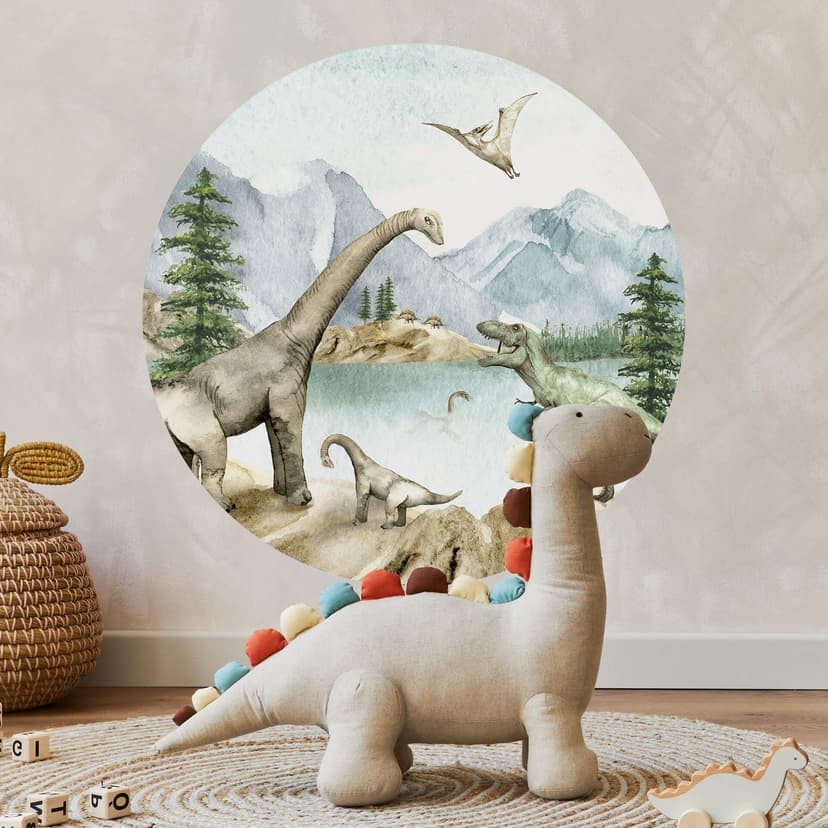 Adesivo murale Kikki Belle - Dinosauri tondo