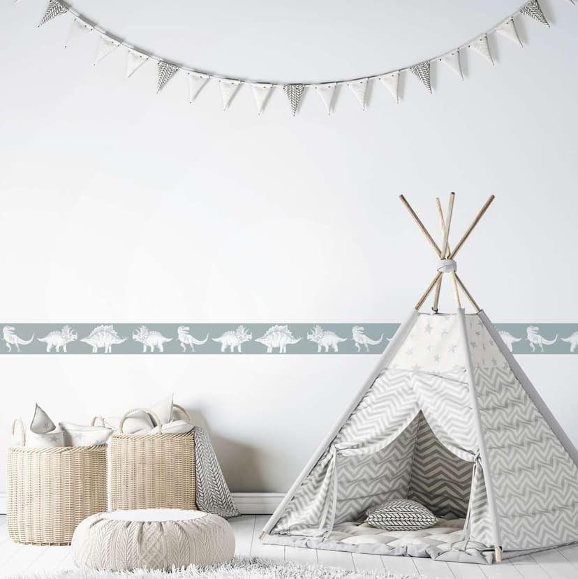 Carta da parati, tessuto non tessuto per bambini Walls grigio, bianco