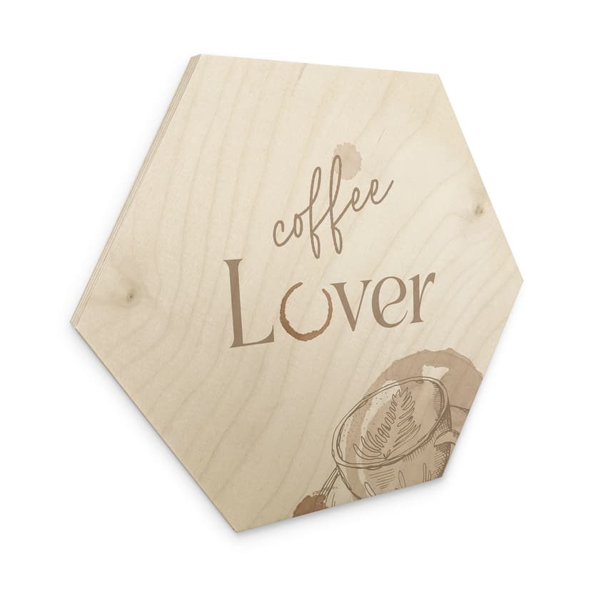 Esagono in legno Coffee Lover
