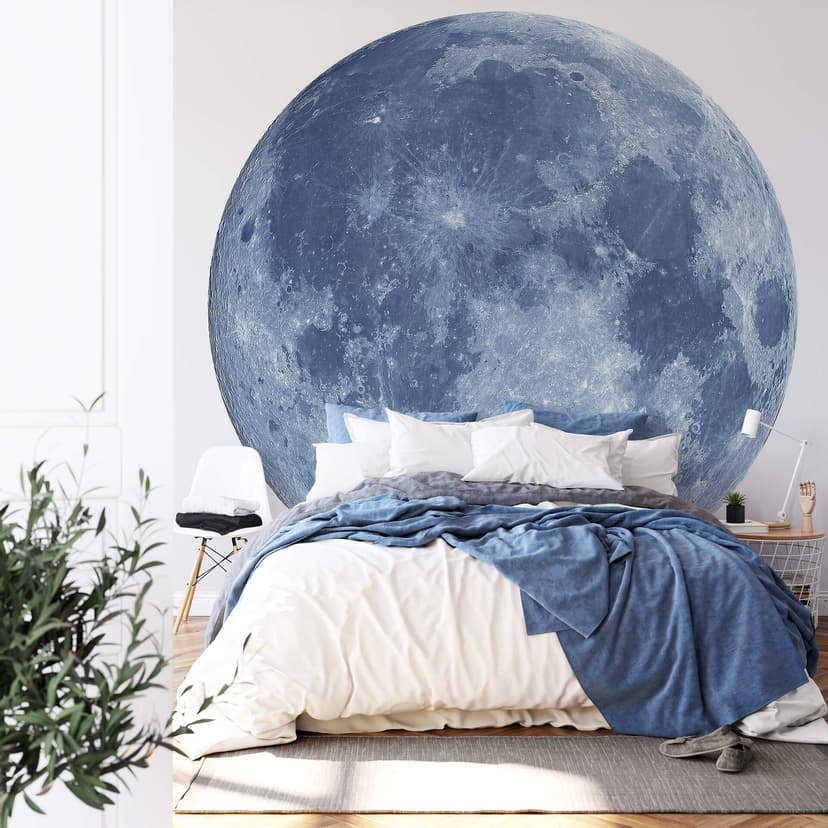 Fotomurale - Luna - tondo - carta da parati in tessuto non tessuto/carta da parati in tessuto non te