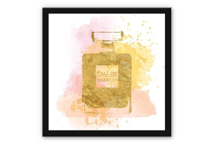 Stampa su Forex - Eau de parfum - acquarello color oro