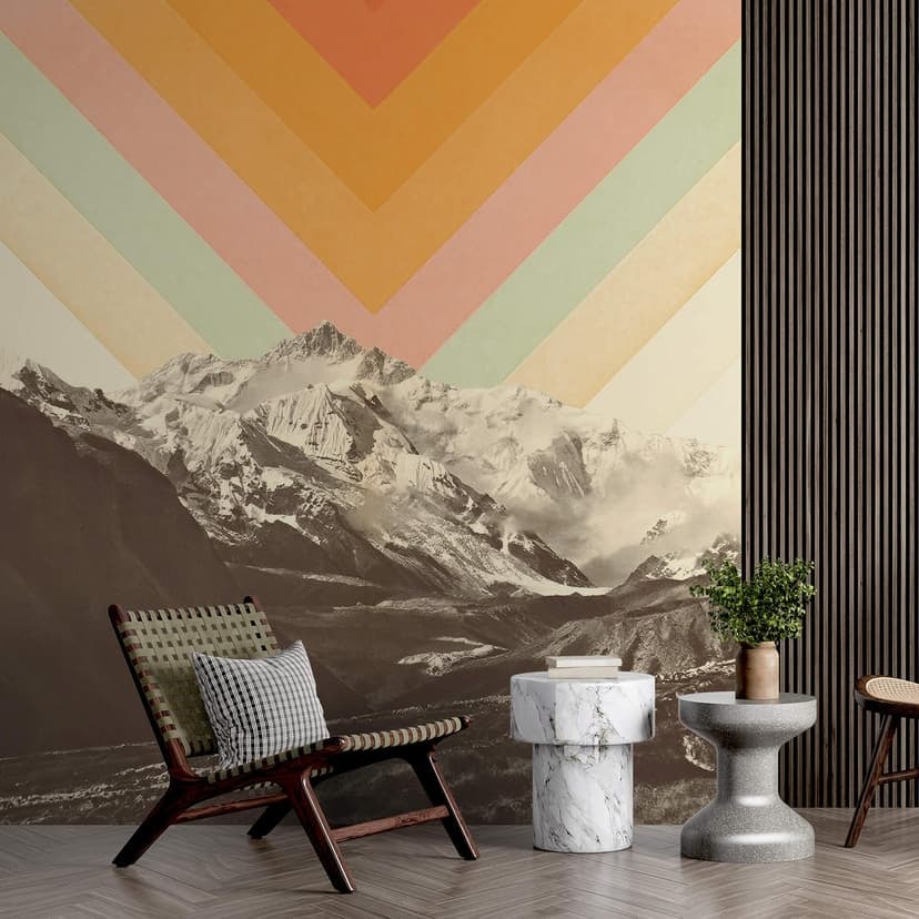 Fotomurale Bodart - Retro Mountain Landscape