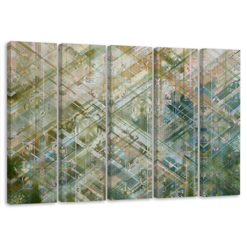 Stampa su tela 5 pezzi Forme geometriche astratte
