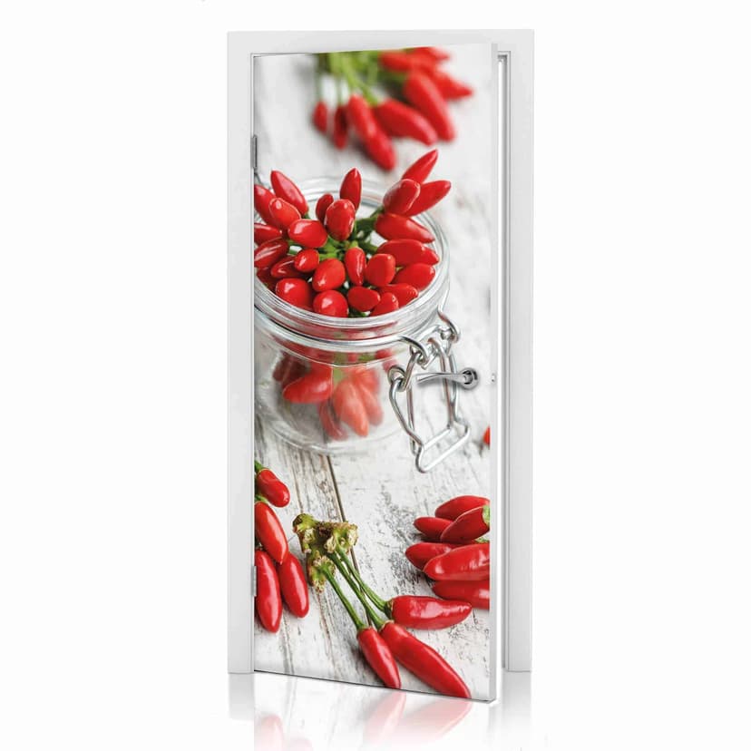 Adesivo per porta - Peperoncini