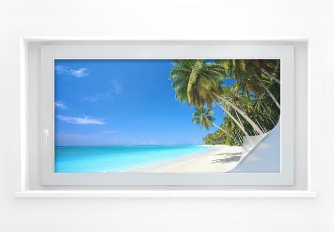 Pellicola adesiva per vetri - paradiso (panoramica)