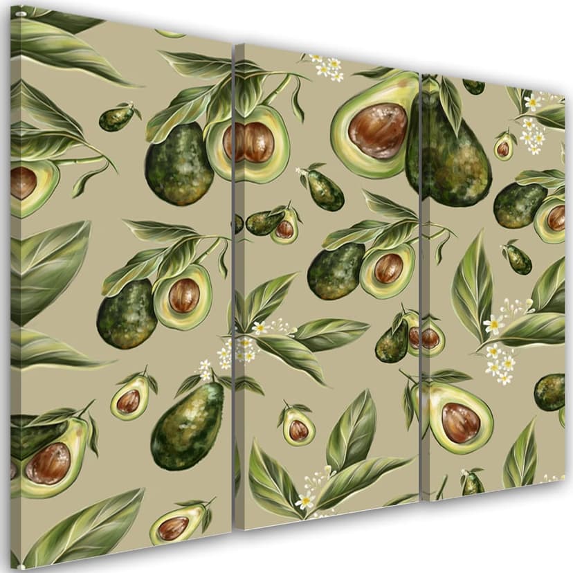 Stampa su tela 3 parti, metà avocado