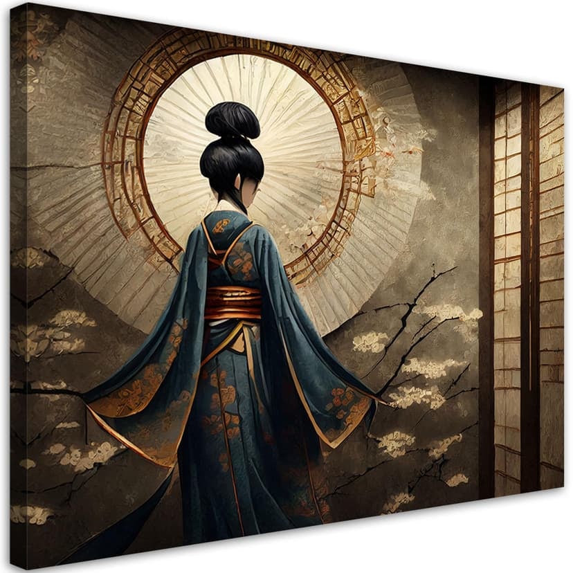 Stampa su tela, Geisha giapponese