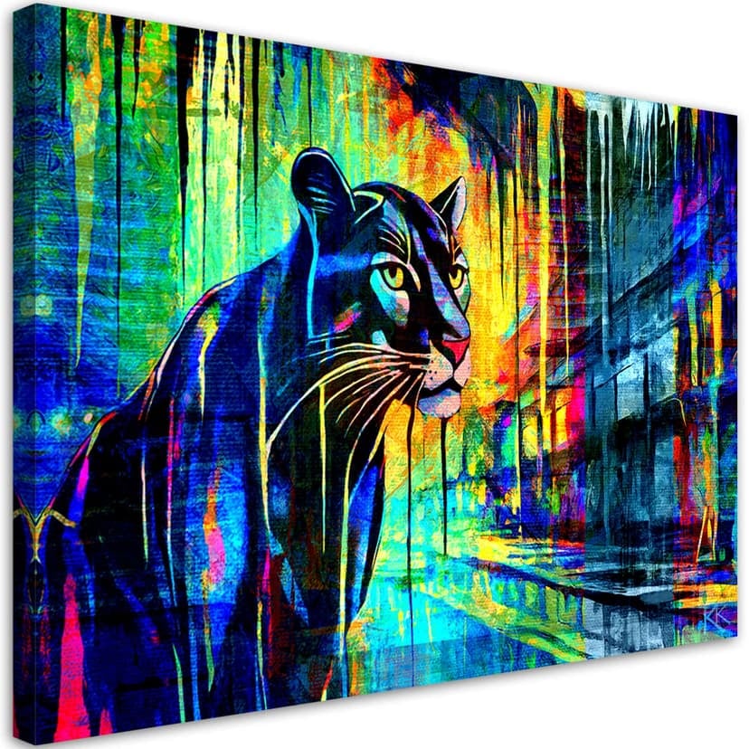 Quadro, Animali pantera astrazione