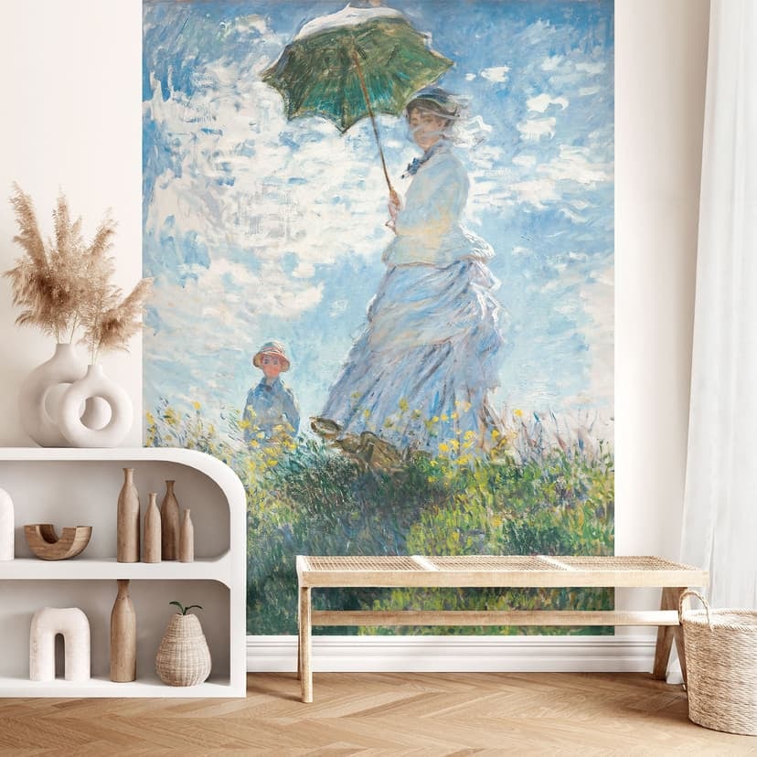 Fotomurale Monet - Donna con ombrellino - Madame Monet e suo figlio