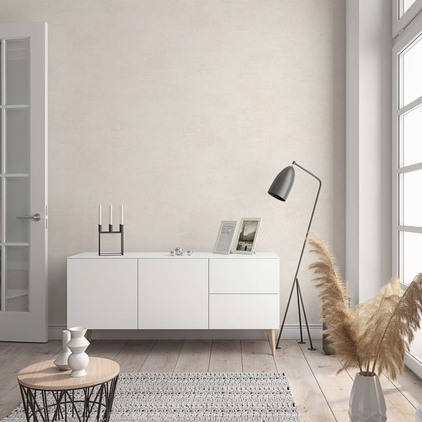 Carta da parati a tinta unita, rivestimento murale in tessuto non tessuto Sfumature beige
