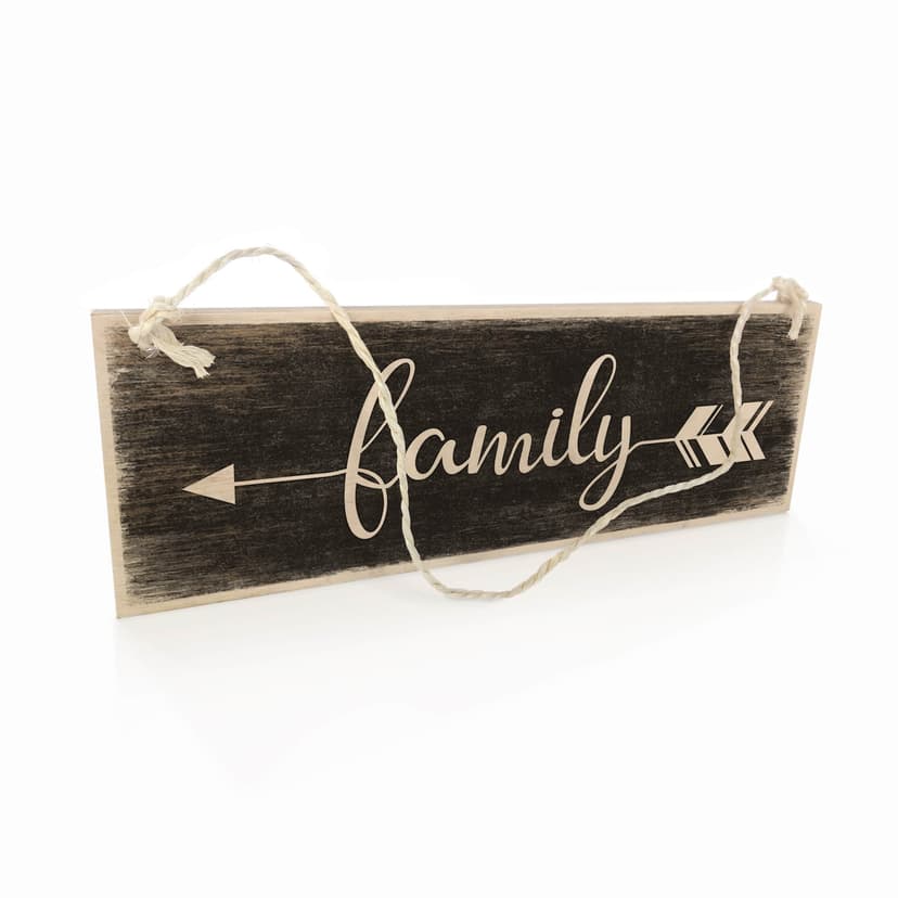 Targa in legno - Family