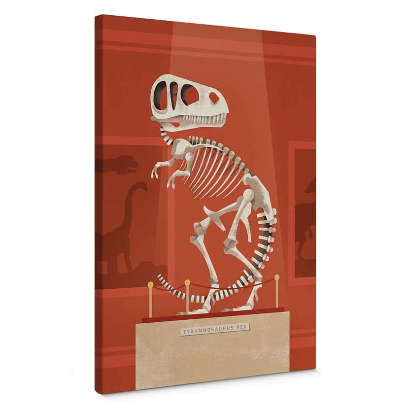 Stampa su tela Braun - T-Rex