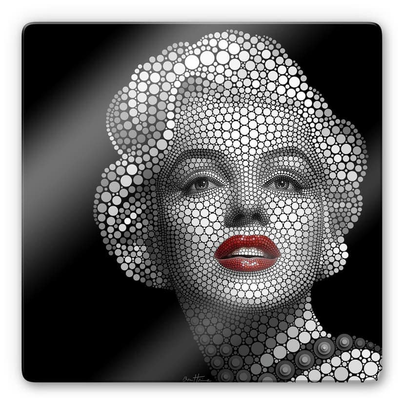 Stampa su vetro Ben Heine - Circlism: Marilyn Monroe