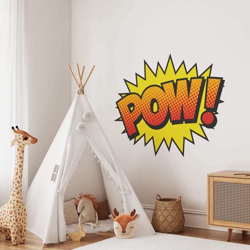 Adesivo murale - espressione di suono dei fumetti - POW!
