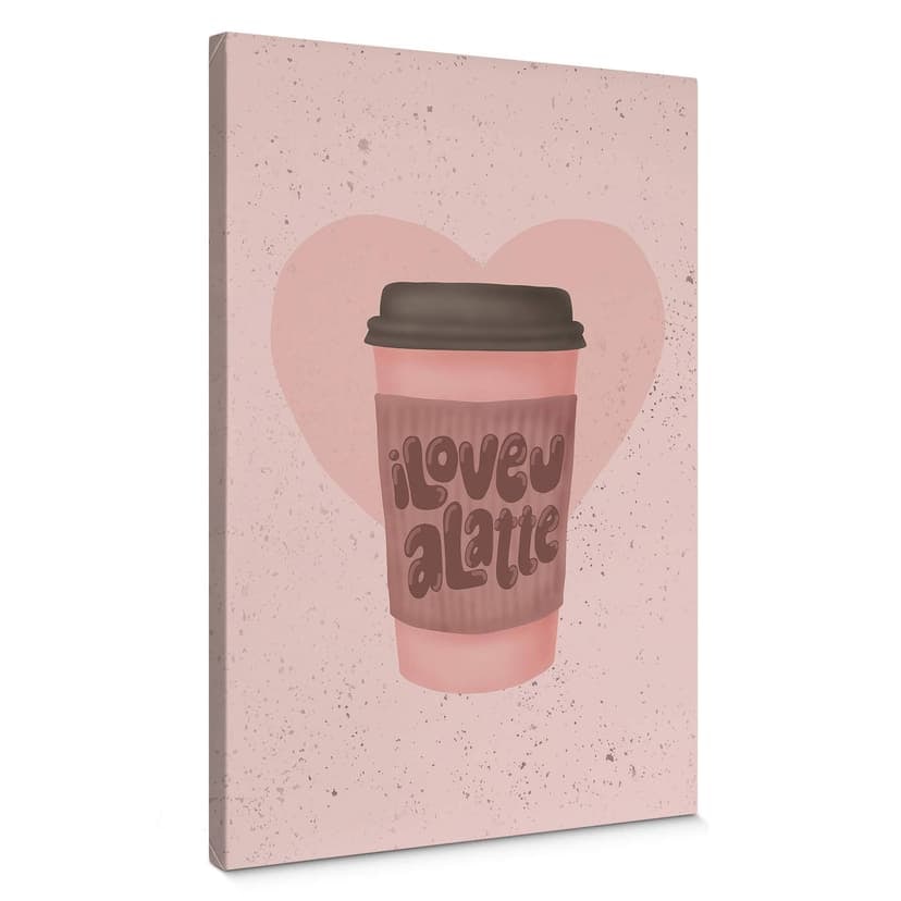 Stampa su tela Eleonora - Love you a Latte