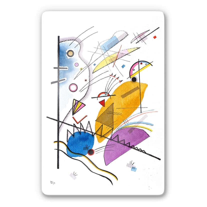 Glasbild  Kandinsky - Durchgehender Strich