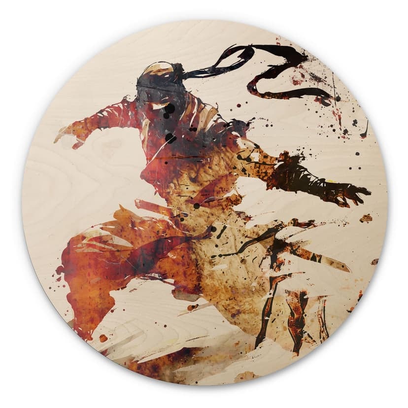 Stampa su legno Ninja volante - Kulik