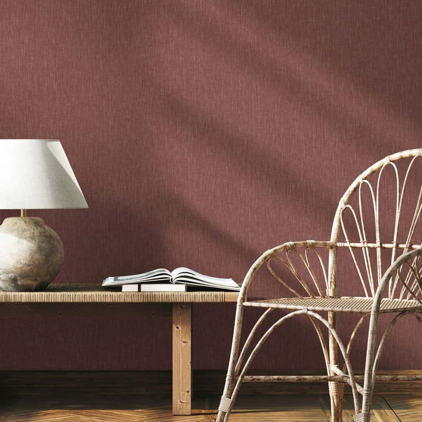 Carta da parati in tessuto non tessuto con struttura a linee moderne in rosso
