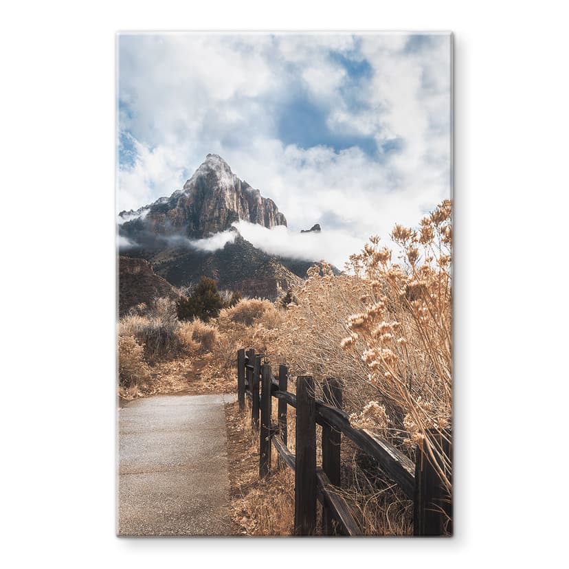 Stampa su vetro La strada verso la cima - Iqbal