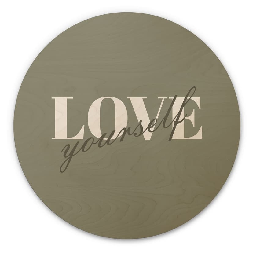 Stampa su legno Love yourself
