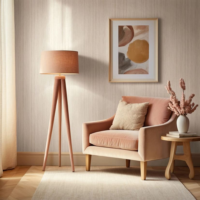 Carta da parati in tessuto non tessuto righe moderne e classiche opache in beige