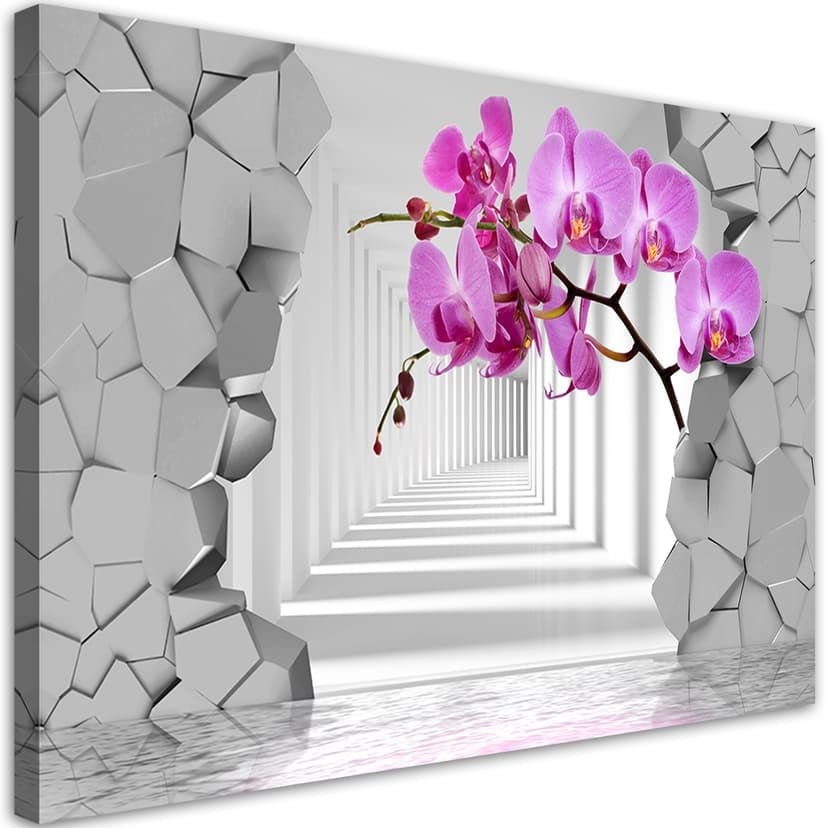 Stampe su tela, Orchidea astratta 3D