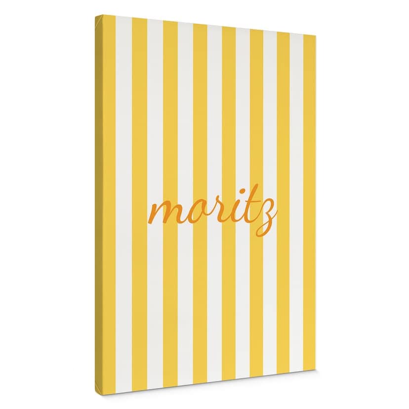 Stampe su tela personalizzabili a strisce gialle