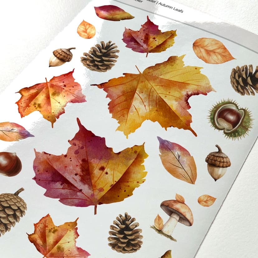 Foglie d'autunno adesive
