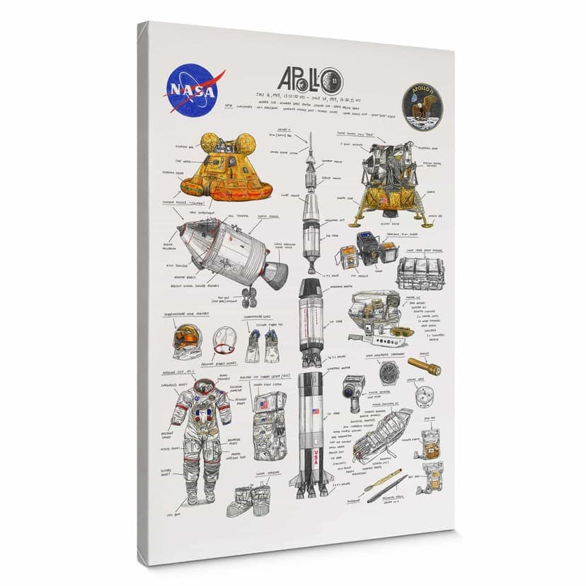 Stampa su tela Sparshott - Apollo 11