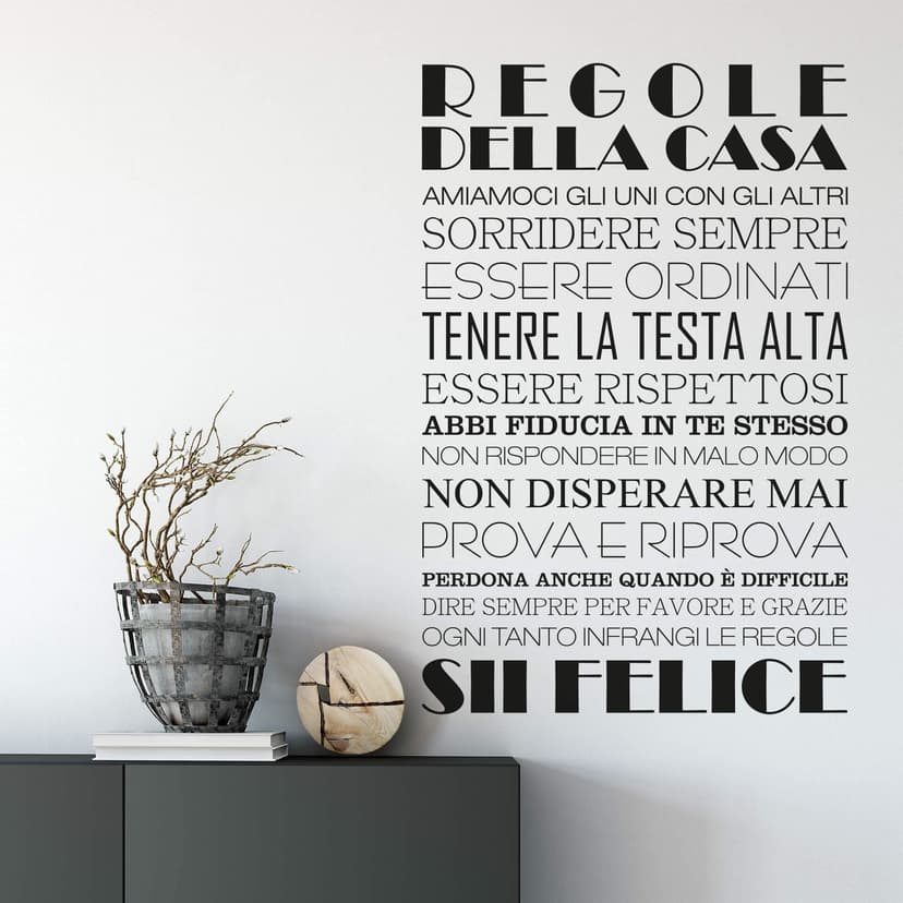 Adesivo murale - Regole della casa 1