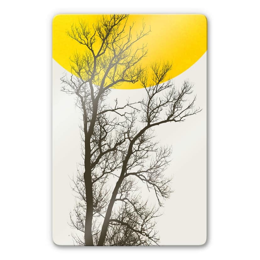 Glasbild Kubistika - Herbst-Erinnerungen