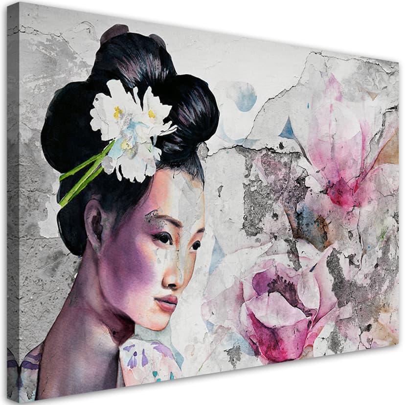 Stampe su tela, ritratto di geisha in Giappone