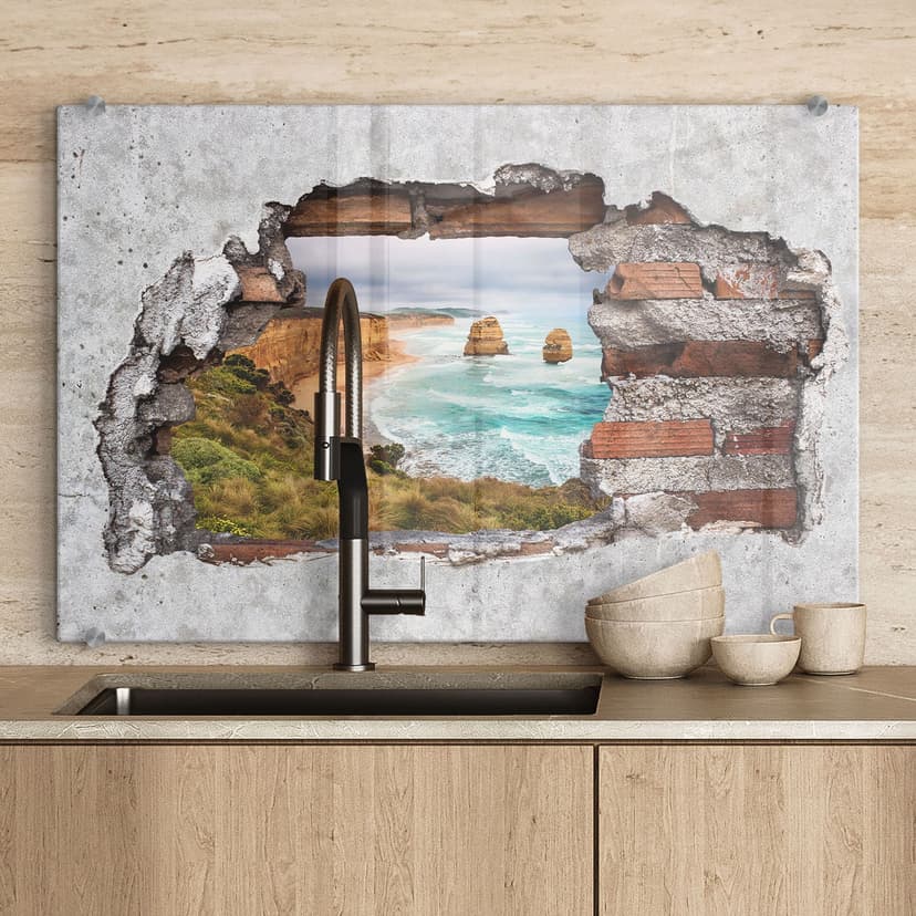 Pannello paraschizzi 3D - Cliff Rocks