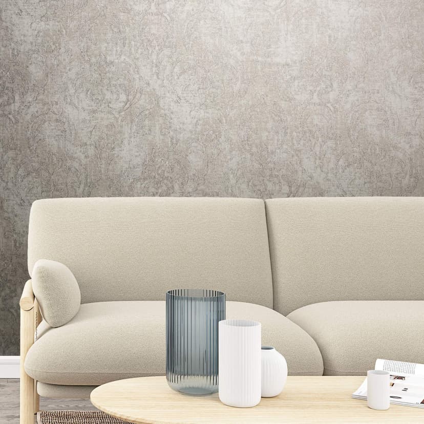 Carta da parati Novamur Jackie beige, grigio
