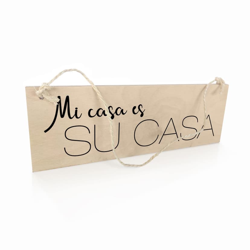 Targa in legno - Mi casa es su casa