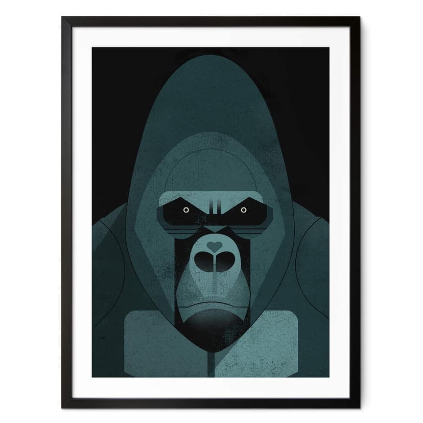 Poster Gorilla - Braun