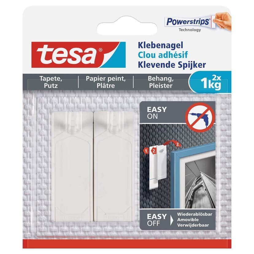 tesa® Gancio adesivo - carta da parati e gesso