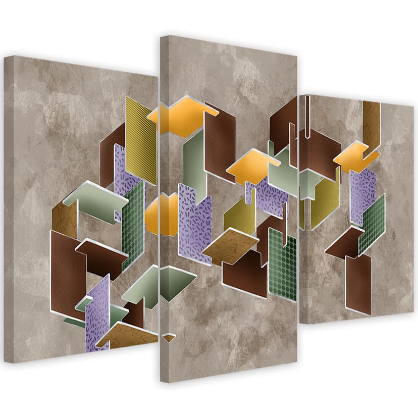 Stampa su tela in 3 parti, puzzle 3D