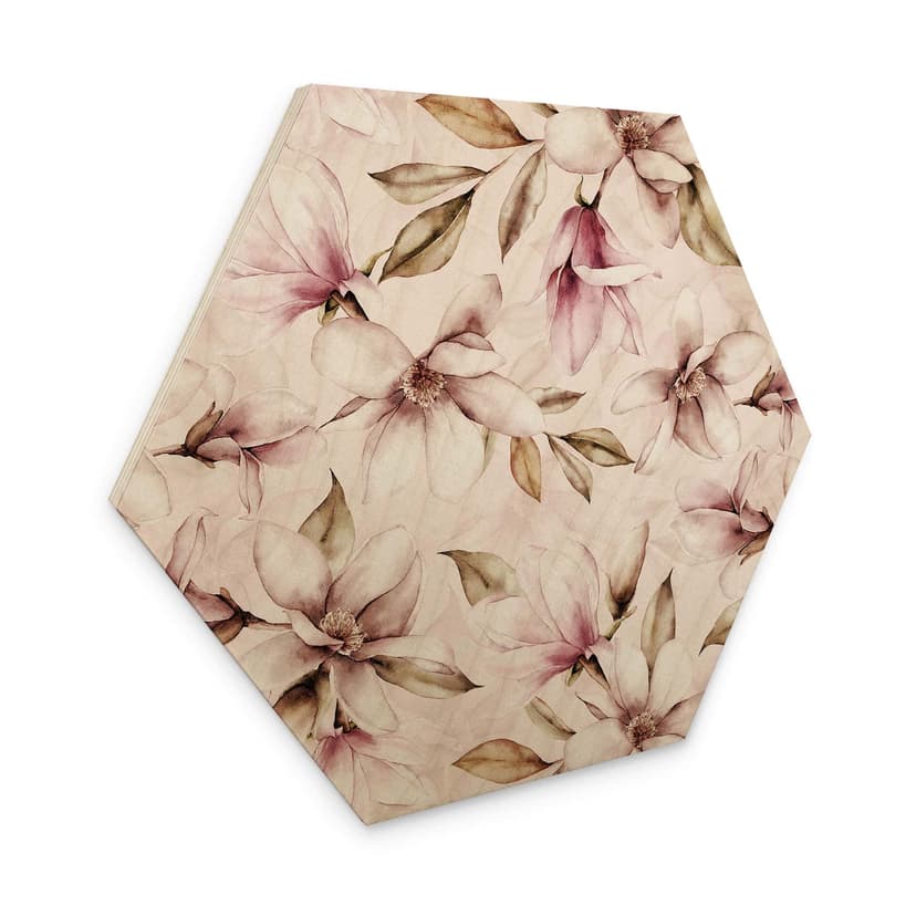 Esagono in legno UN Designs - Soft Magnolia