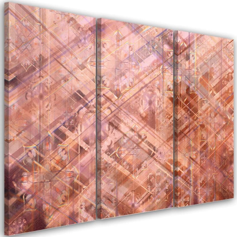 Stampa su tela 3 pezzi Forme geometriche astratte