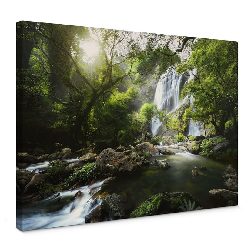 Stampa su tela Cascata nella foresta