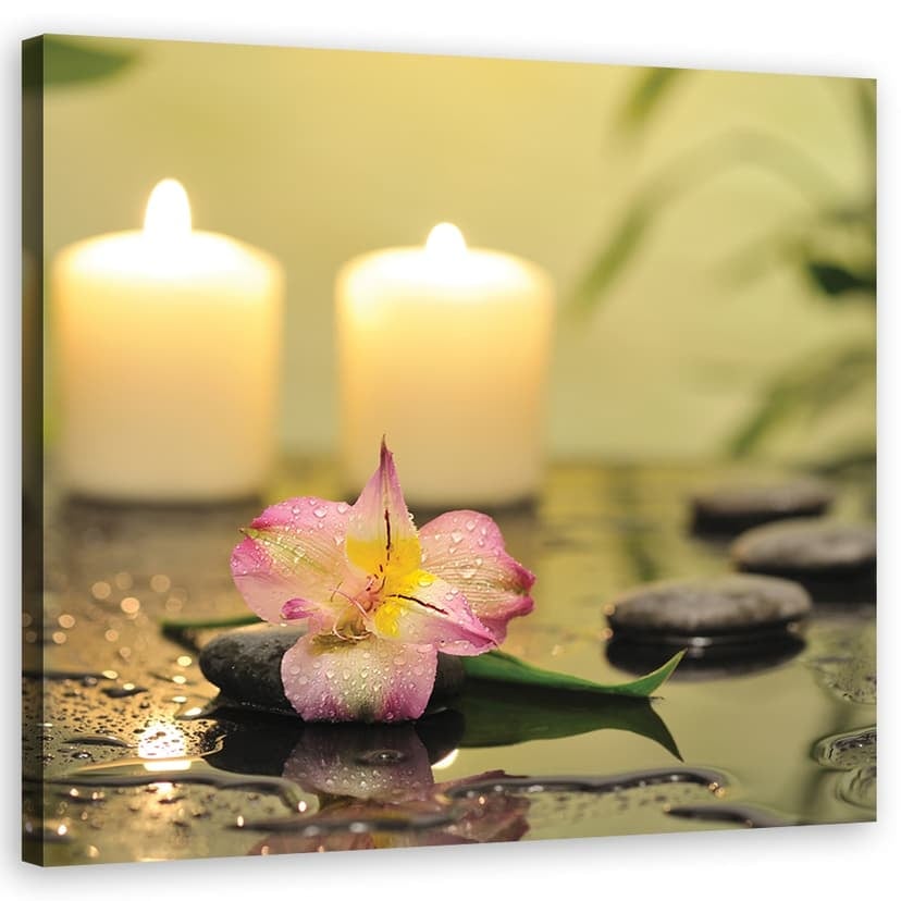 Stampe su tela, Candele e orchidea